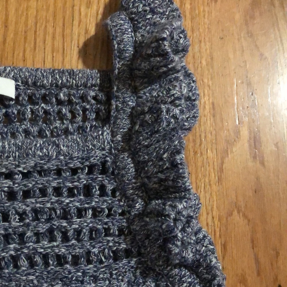 Madewell Womens Ruffled Crochet Sweater Tank- Small - Picture 4 of 6